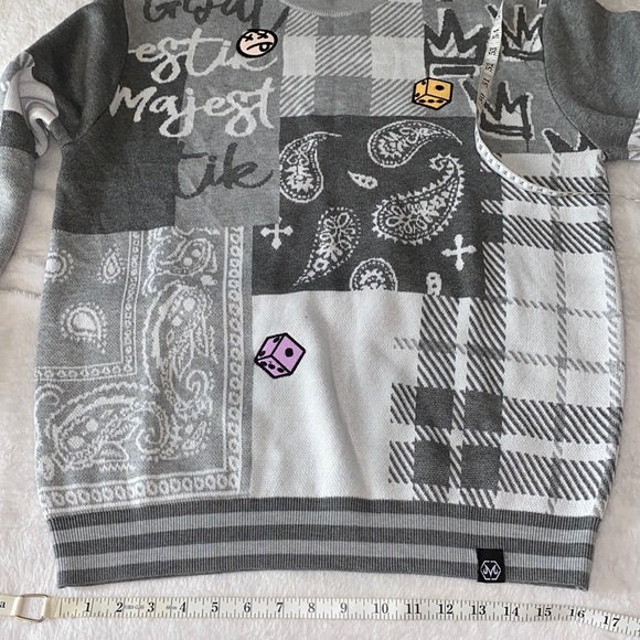 Majestik plaid & paisley sweater (L) - Picture 8 of 15